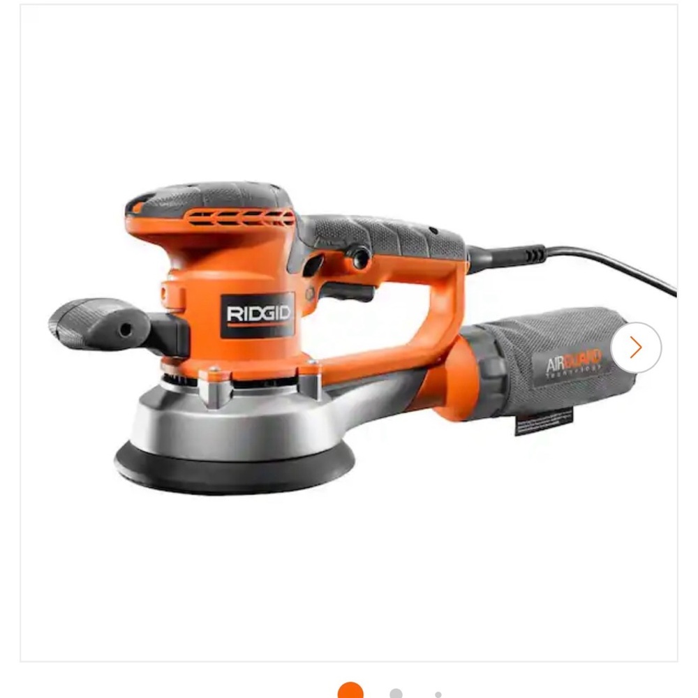 RIDGID 4 Amp 6 in. Variable-Speed Dual Random Orbital Sander – Like New